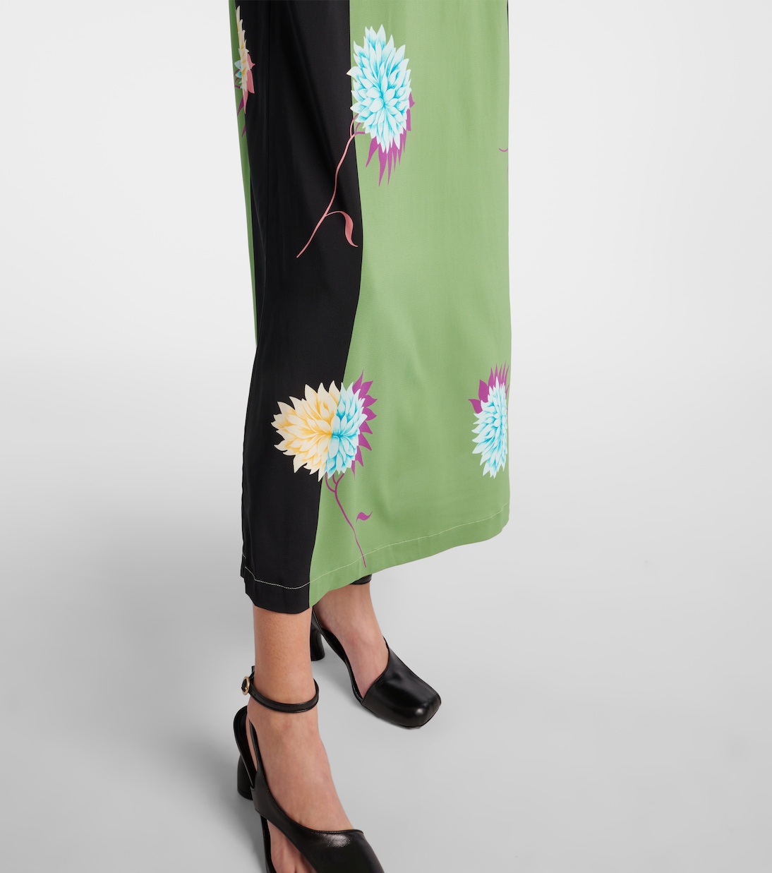 Swing printed jersey midi dress | La DoubleJ