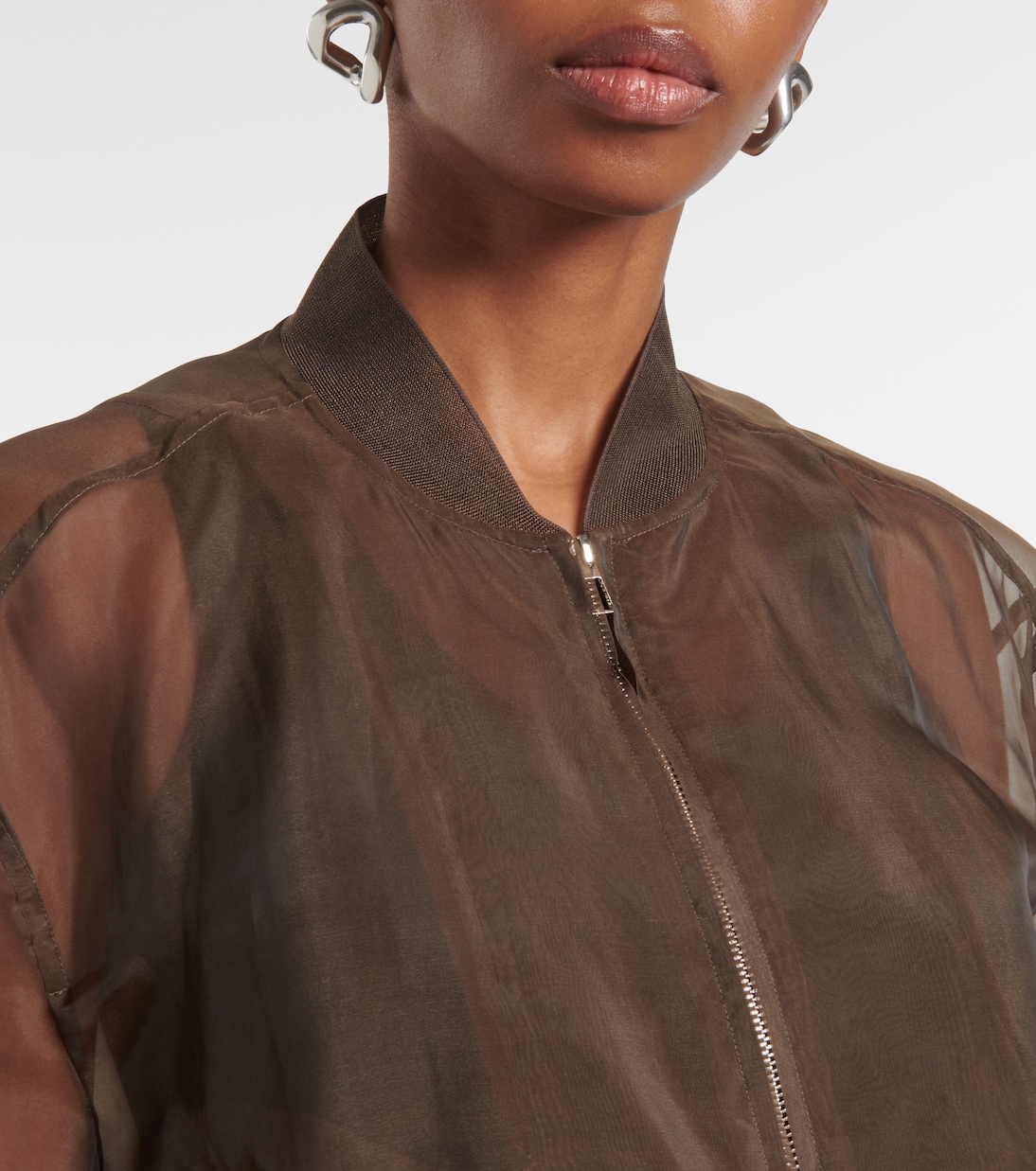 Micky silk-blend bomber jacket | The Frankie Shop