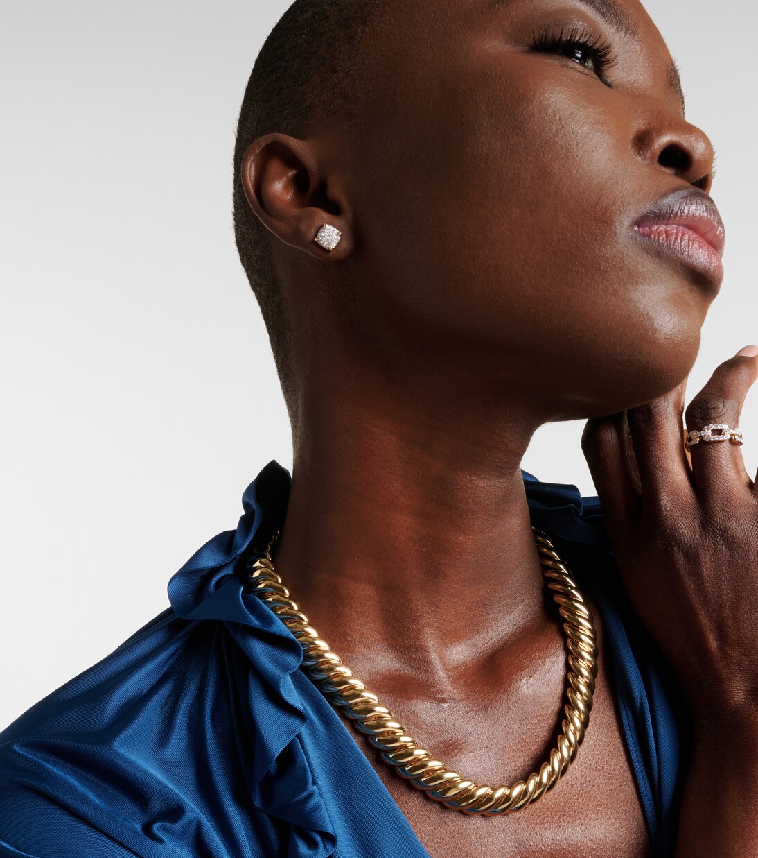 Sculpted Cable 18kt gold necklace | David Yurman