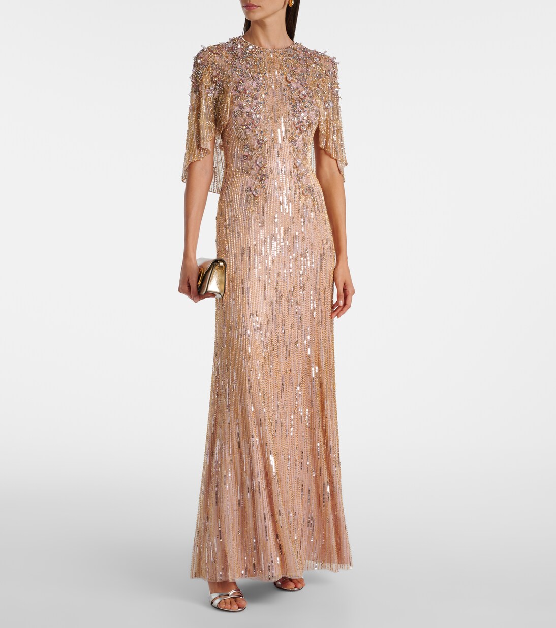 Robe longue Astra à sequins | Jenny Packham