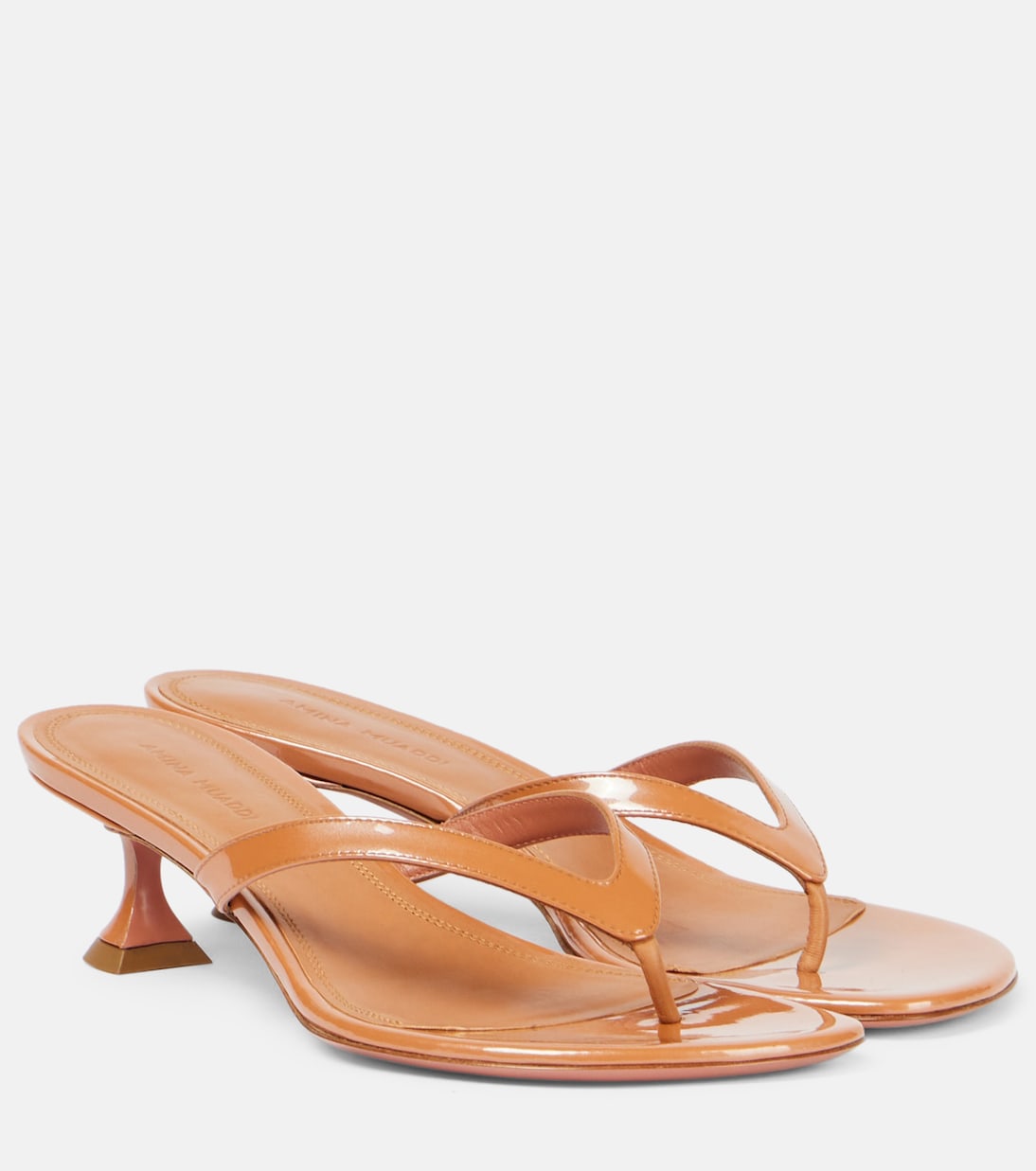 Juliette 45 patent leather thong sandals | Amina Muaddi