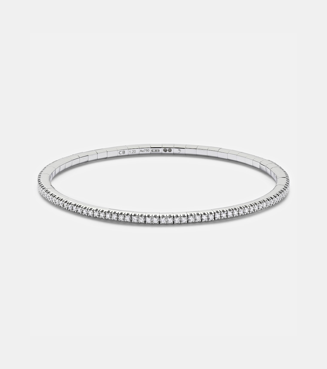 Stretchy 18kt white gold bracelet with diamonds | Bucherer Fine Jewellery