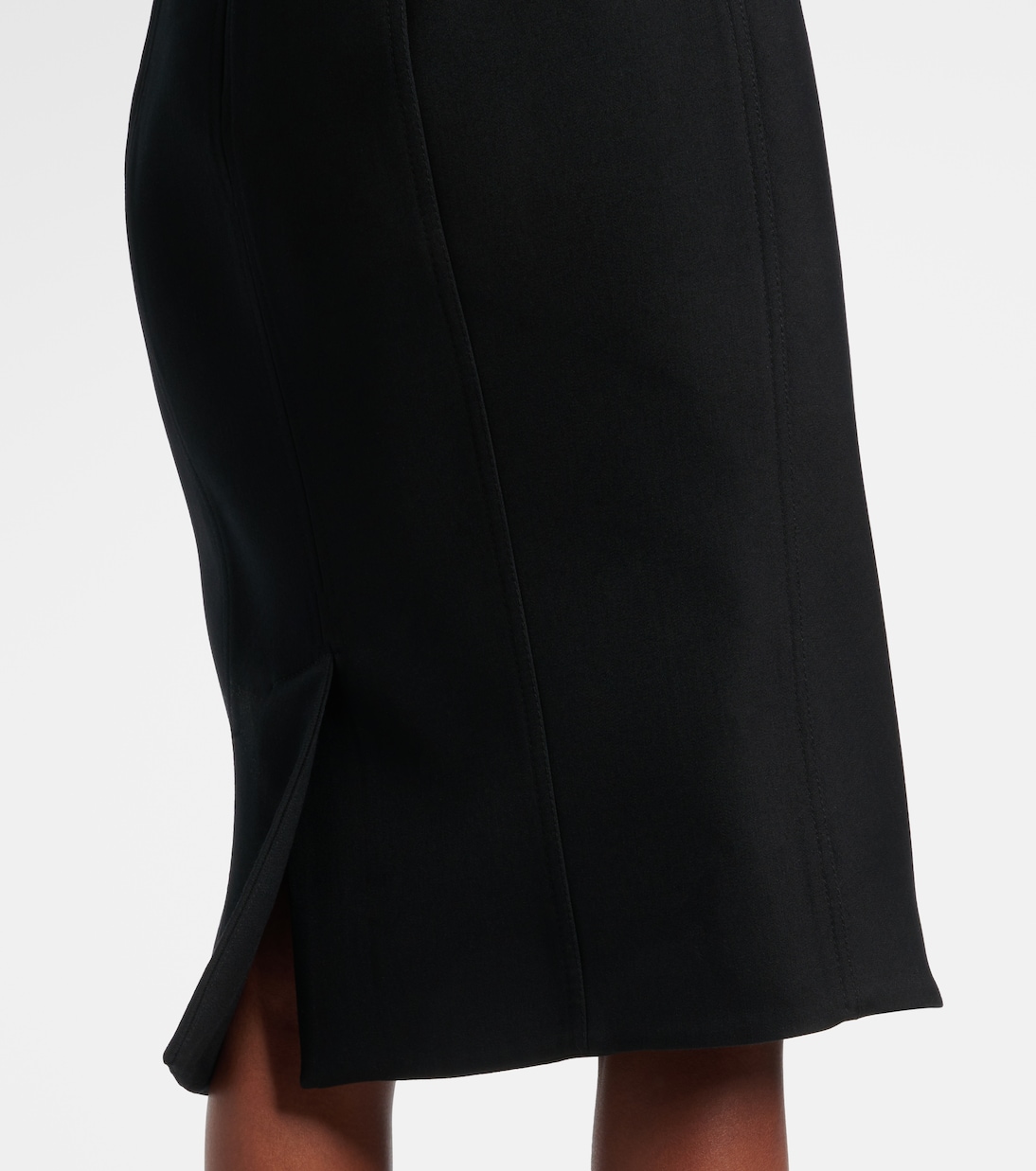 Vestido midi de lana sin tirantes | Bottega Veneta