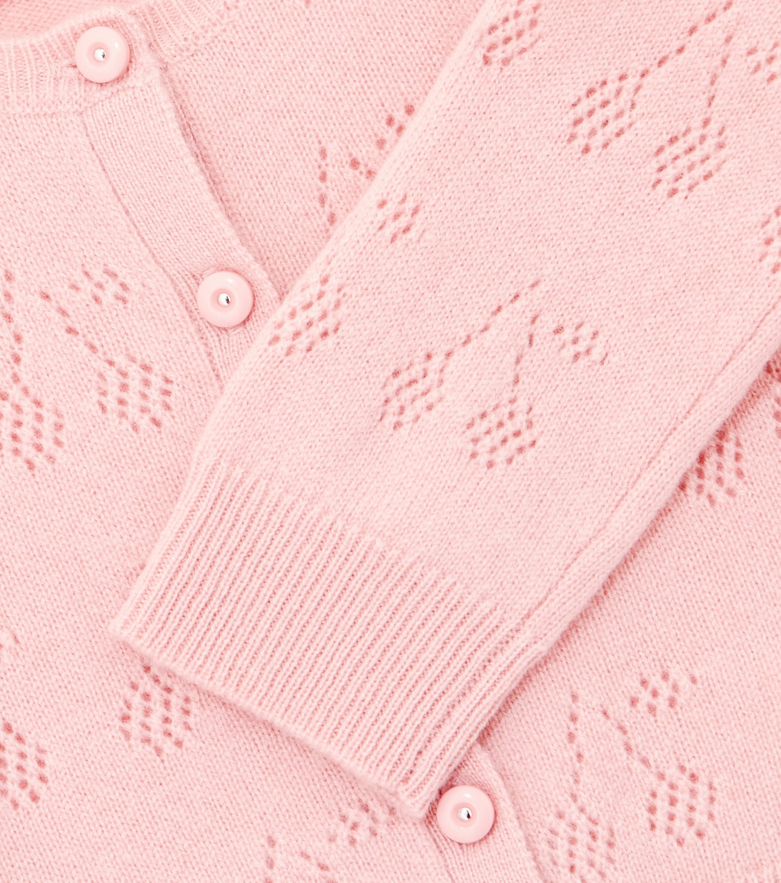 Baby Gwenoli pointelle cashmere cardigan  | Bonpoint