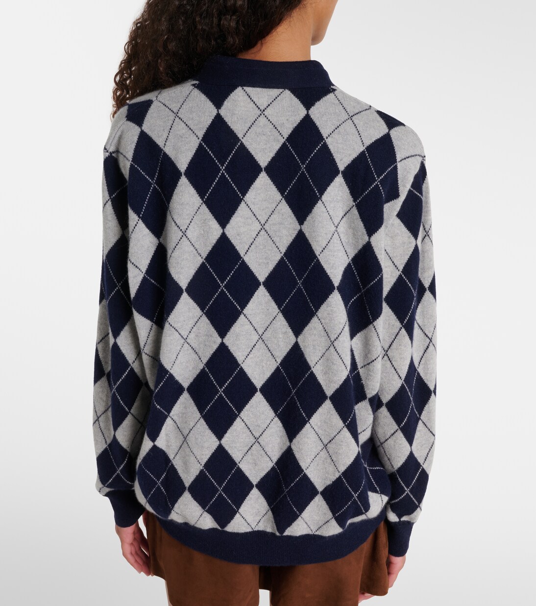 Raelyn argyle cashmere cardigan | Lisa Yang