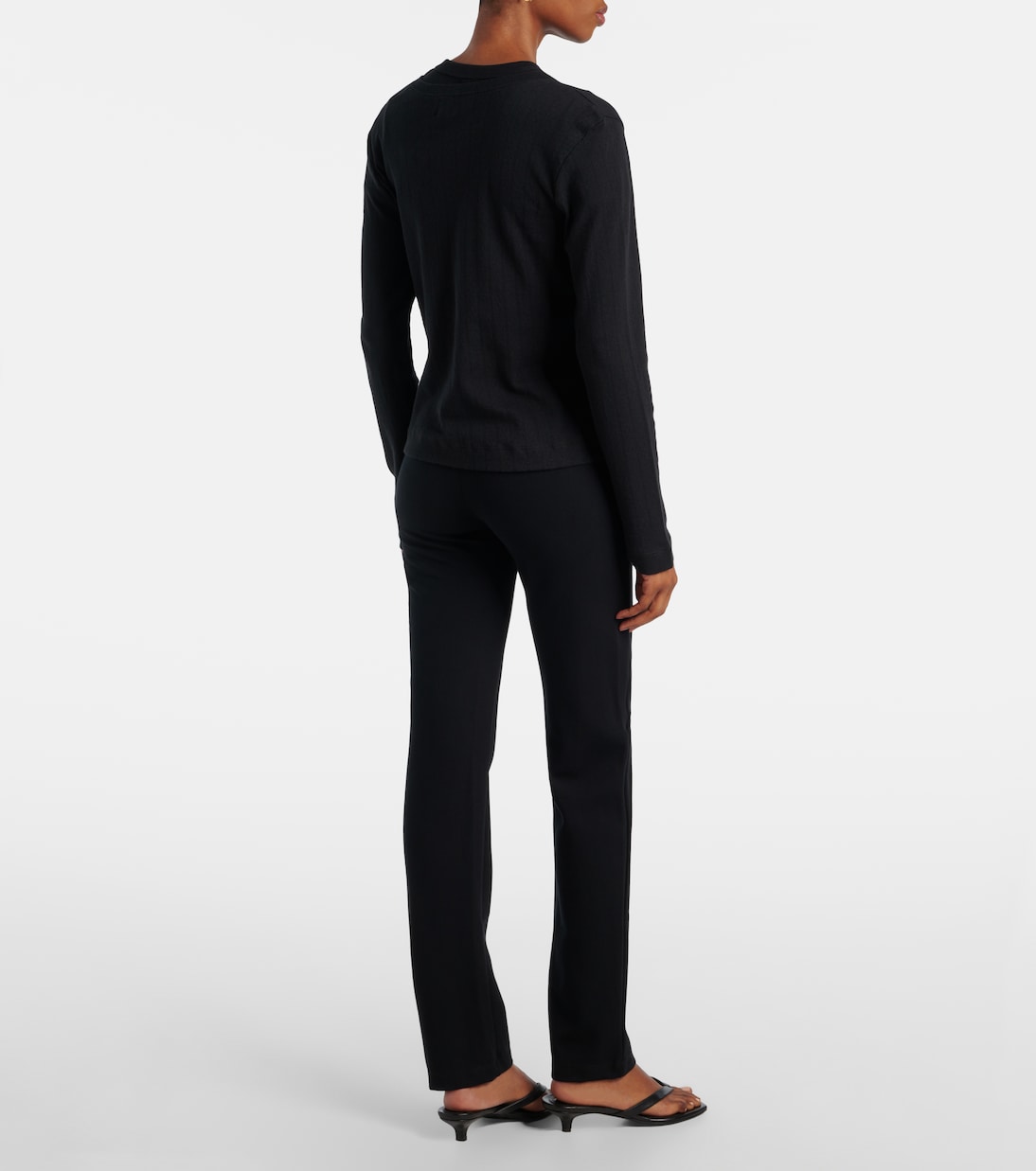 Pointelle cotton cardigan | Leset