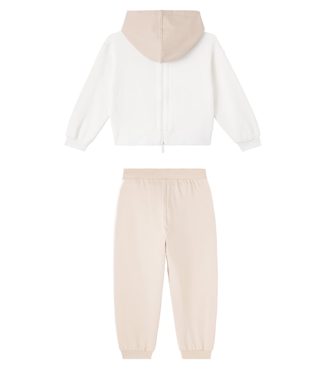 Set de sweat-shirt à capuche et pantalon de survêtement en coton mélangé | Monnalisa
