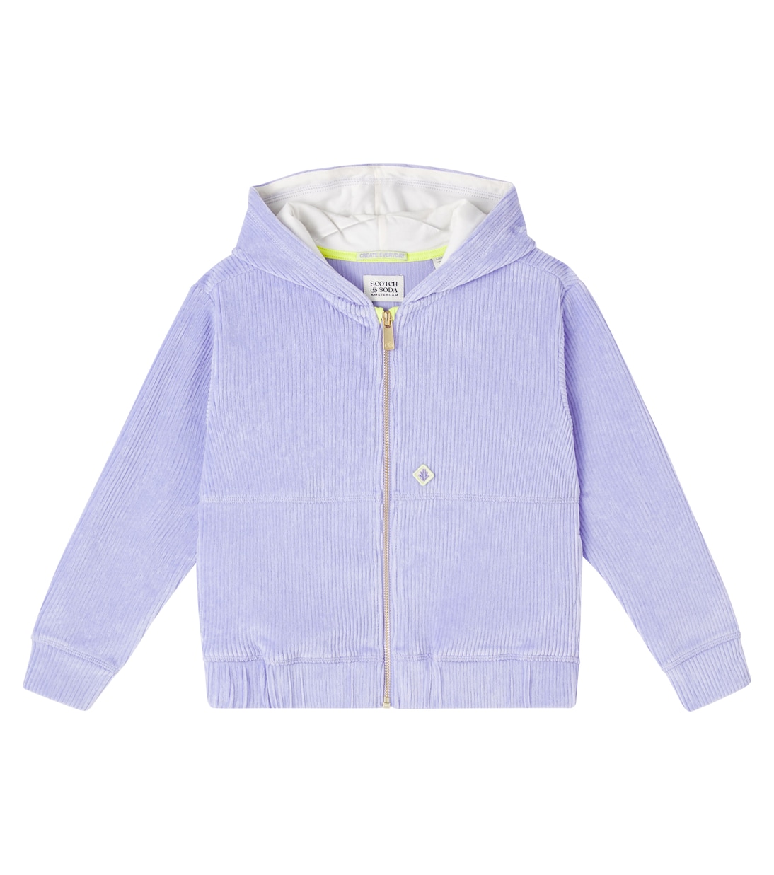 Cotton-blend corduroy zip-up hoodie | Scotch & Soda Kids