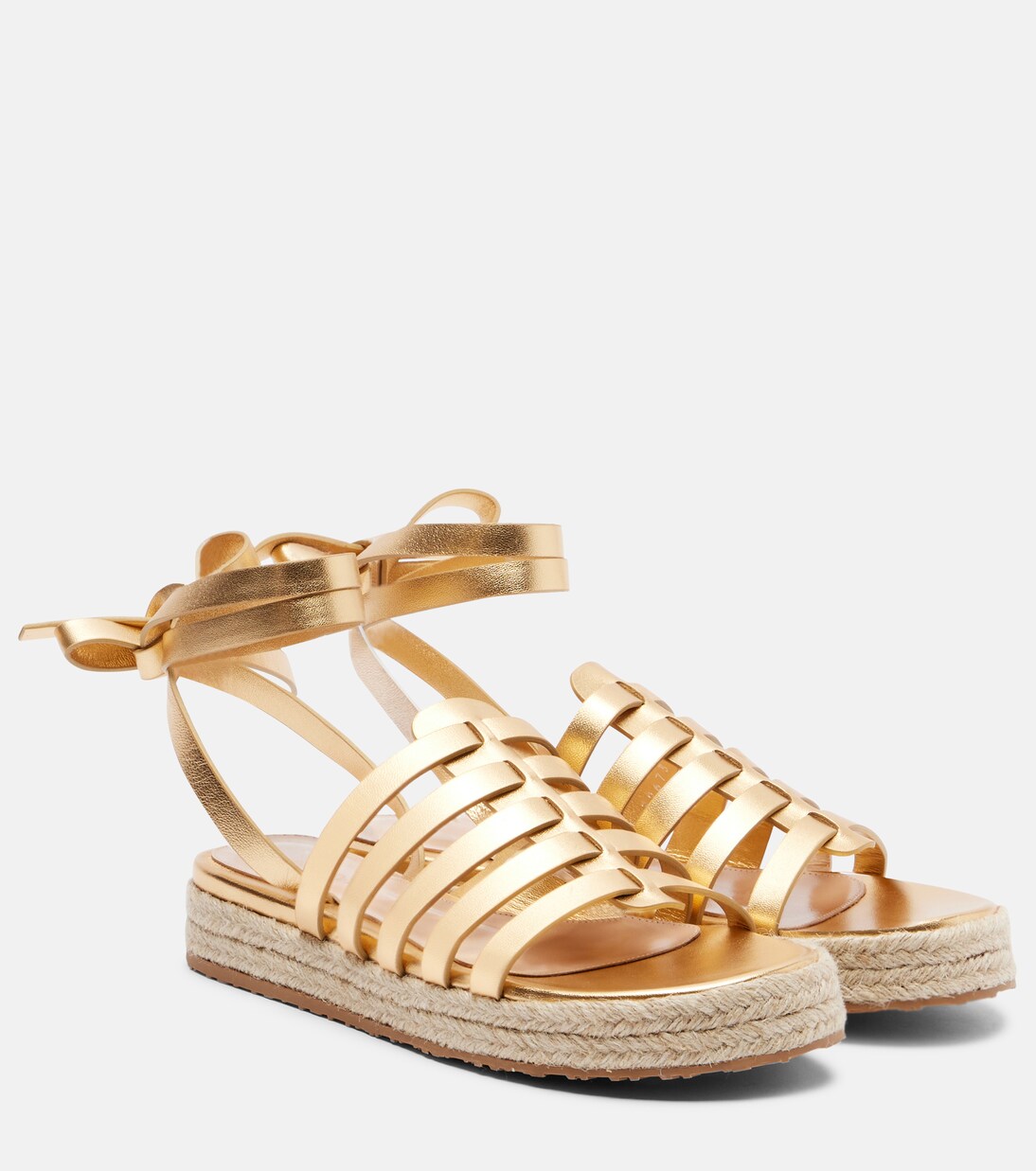 Leather espadrille sandals | Gianvito Rossi