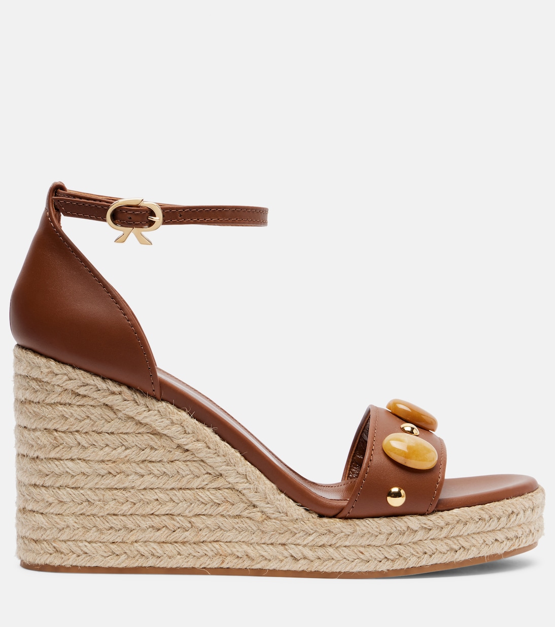 Verzierte Espadrille-Wedges aus Leder | Gianvito Rossi