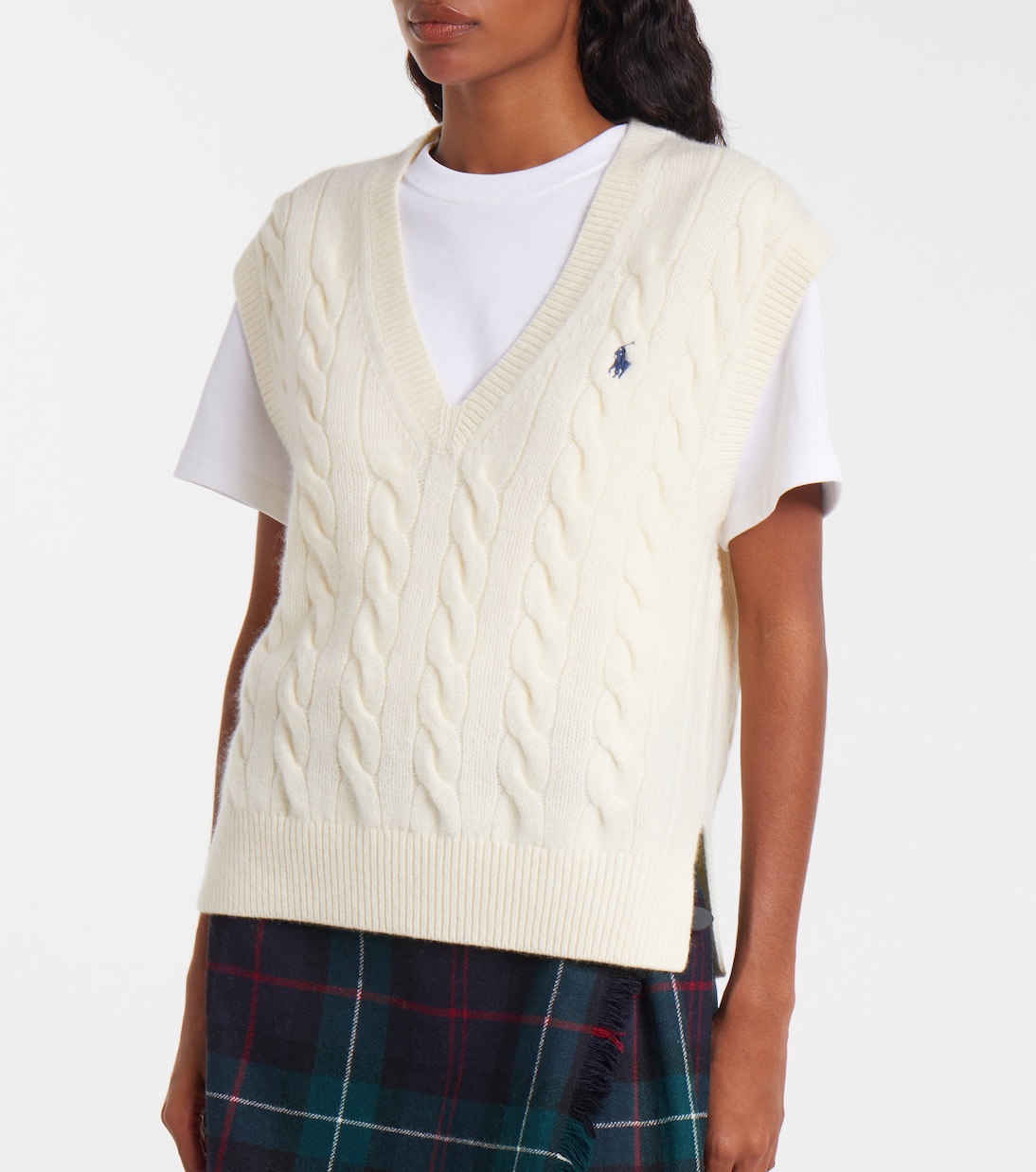 Cable-knit wool and cashmere vest | Polo Ralph Lauren