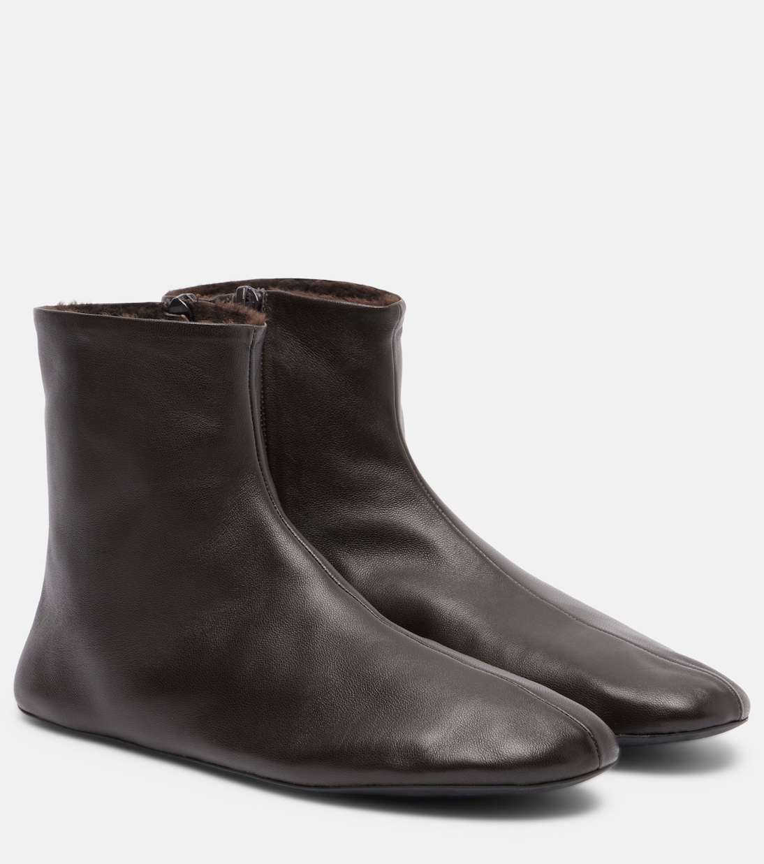Stella shearling-lined leather ankle boots | The Row