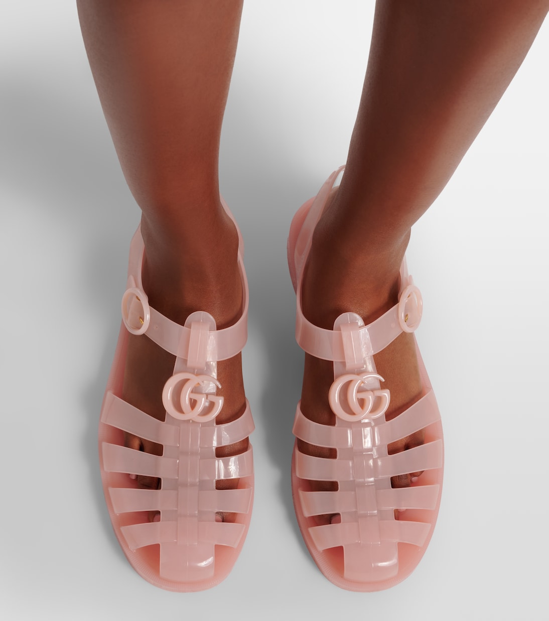 Glossy Double G fisherman sandals | Gucci