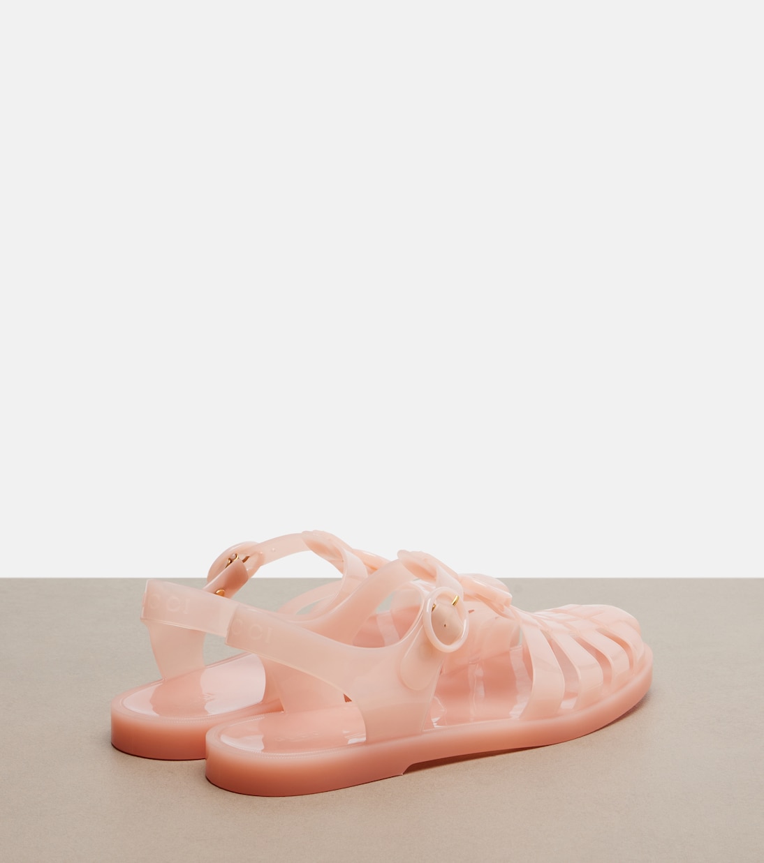 Glossy Double G fisherman sandals | Gucci