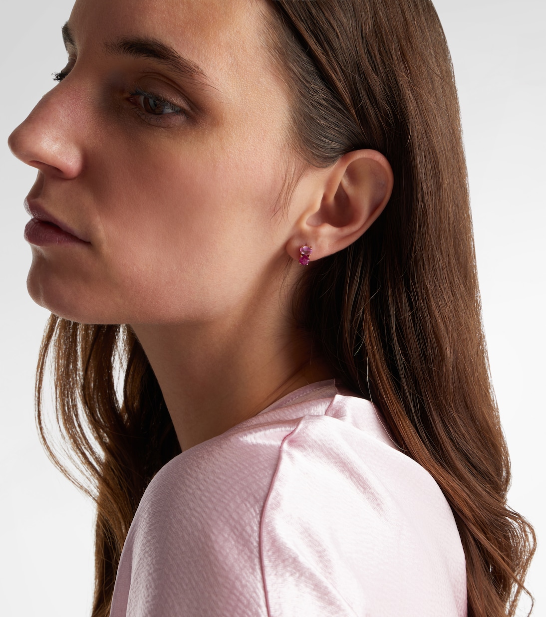 Boucles d’oreilles en or 14 ct (585/1000) avec rubis et saphirs roses | Stone and Strand