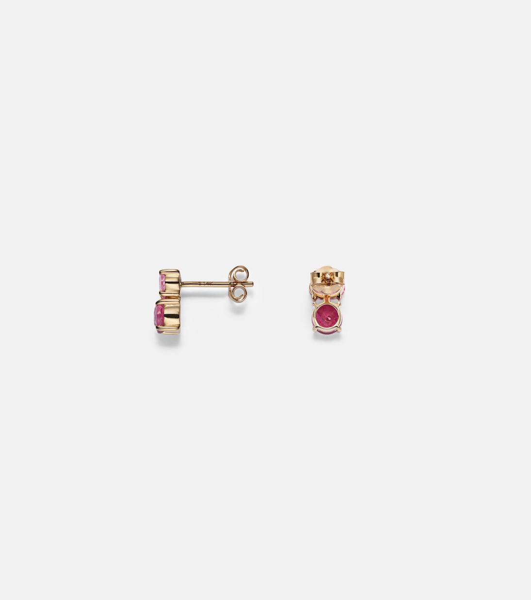 Boucles d’oreilles en or 14 ct (585/1000) avec rubis et saphirs roses | Stone and Strand