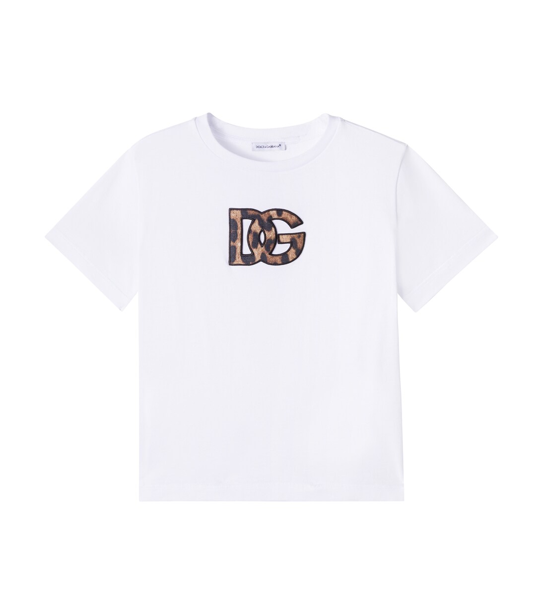 T-shirt en coton à patch appliqué | Dolce&Gabbana Kids