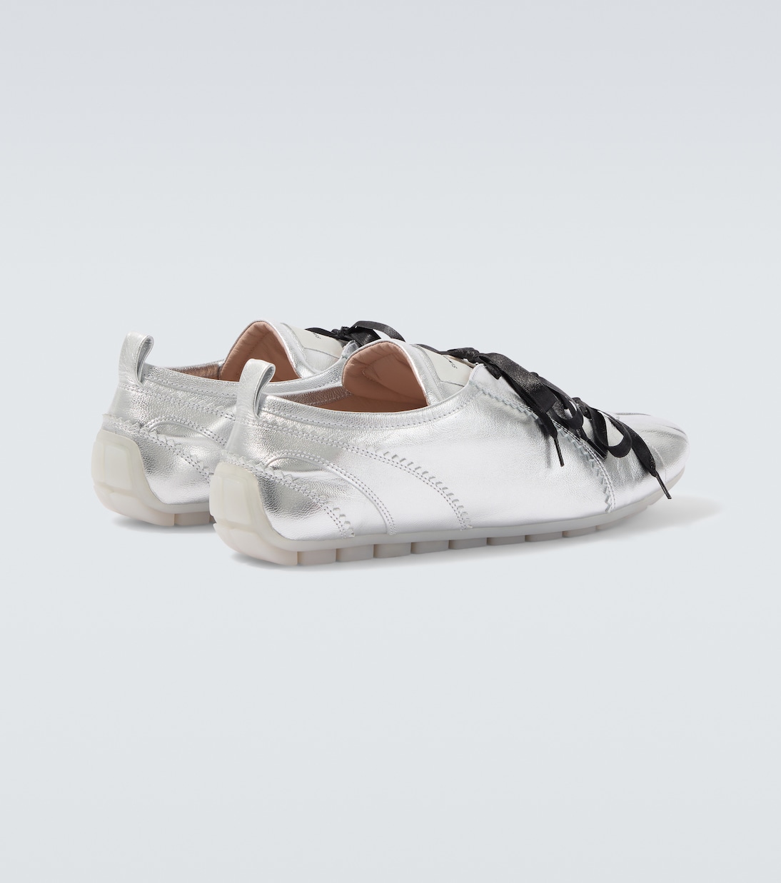 Sneakers Ballerina Grip aus Metallic-Leder | Simone Rocha
