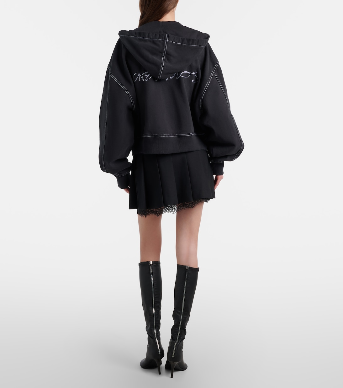 Inbora lace-trimmed pleated miniskirt | Acne Studios