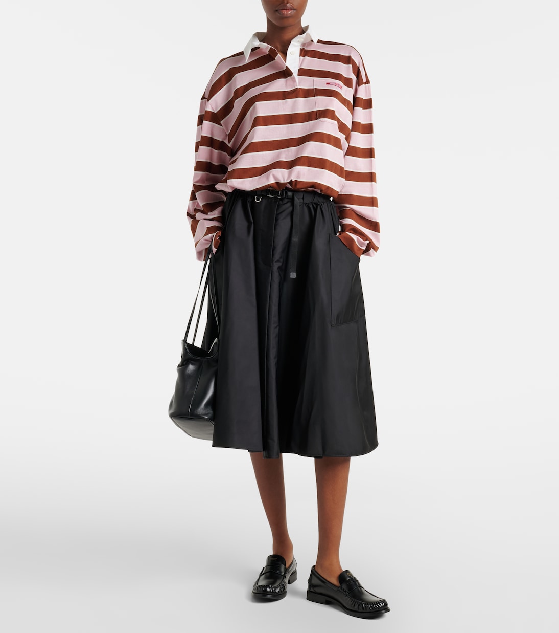 Cropped-Polohemd aus Baumwoll-Jersey | Prada