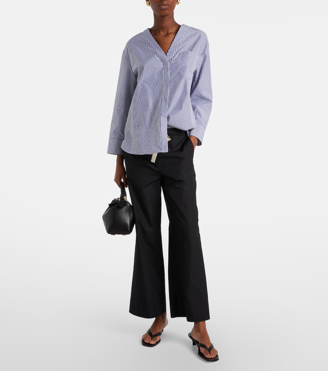 Argento cotton cropped wide-leg pants | 'S Max Mara