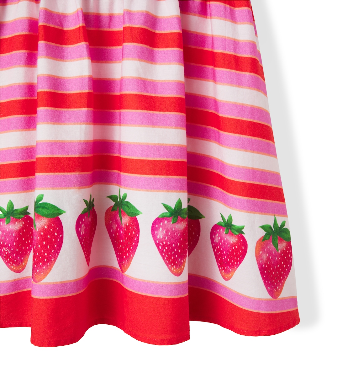 Bedrucktes Kleid Moranguita aus Baumwolle | Fábula