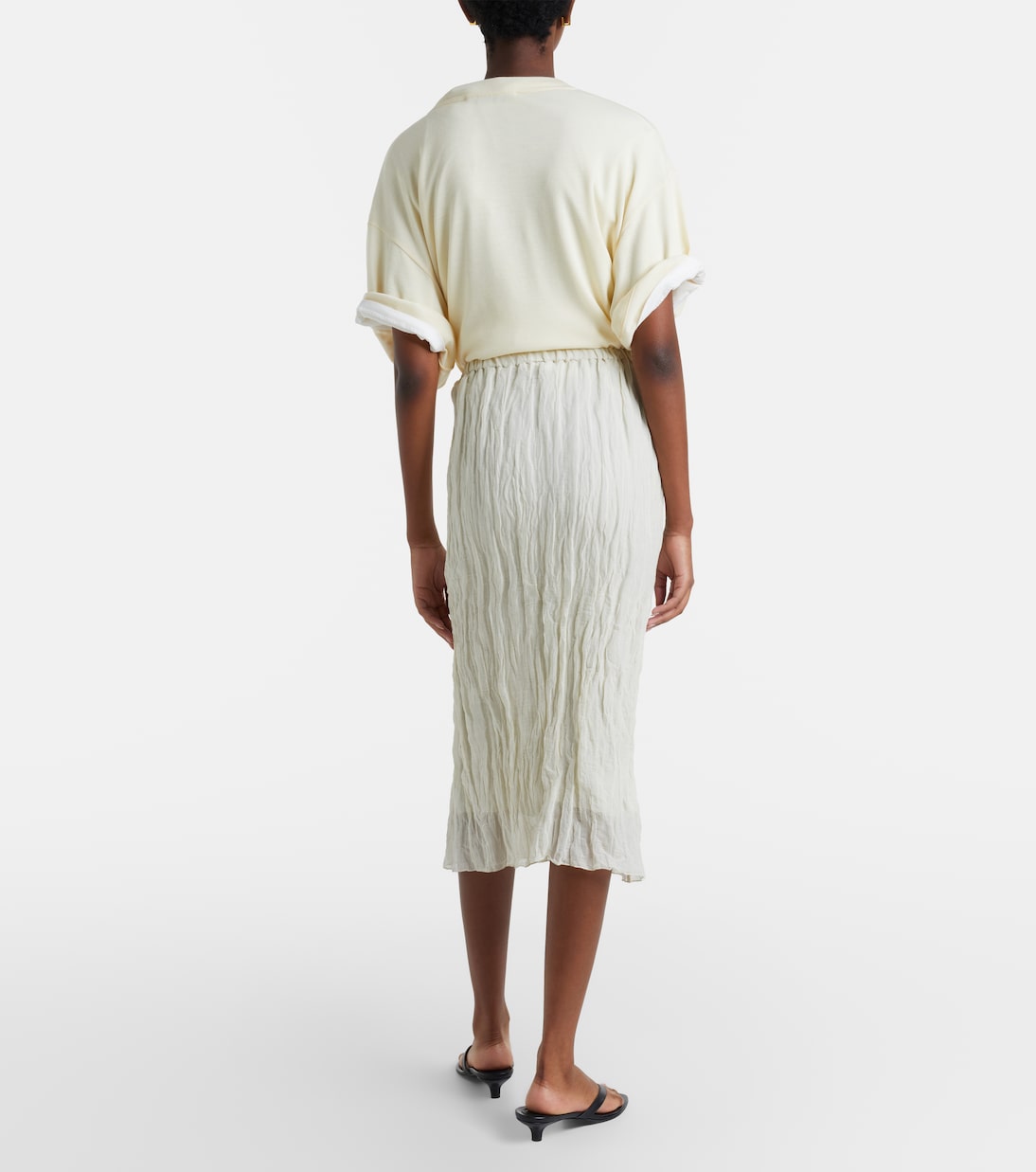 Cotton-blend midi skirt | Róhe