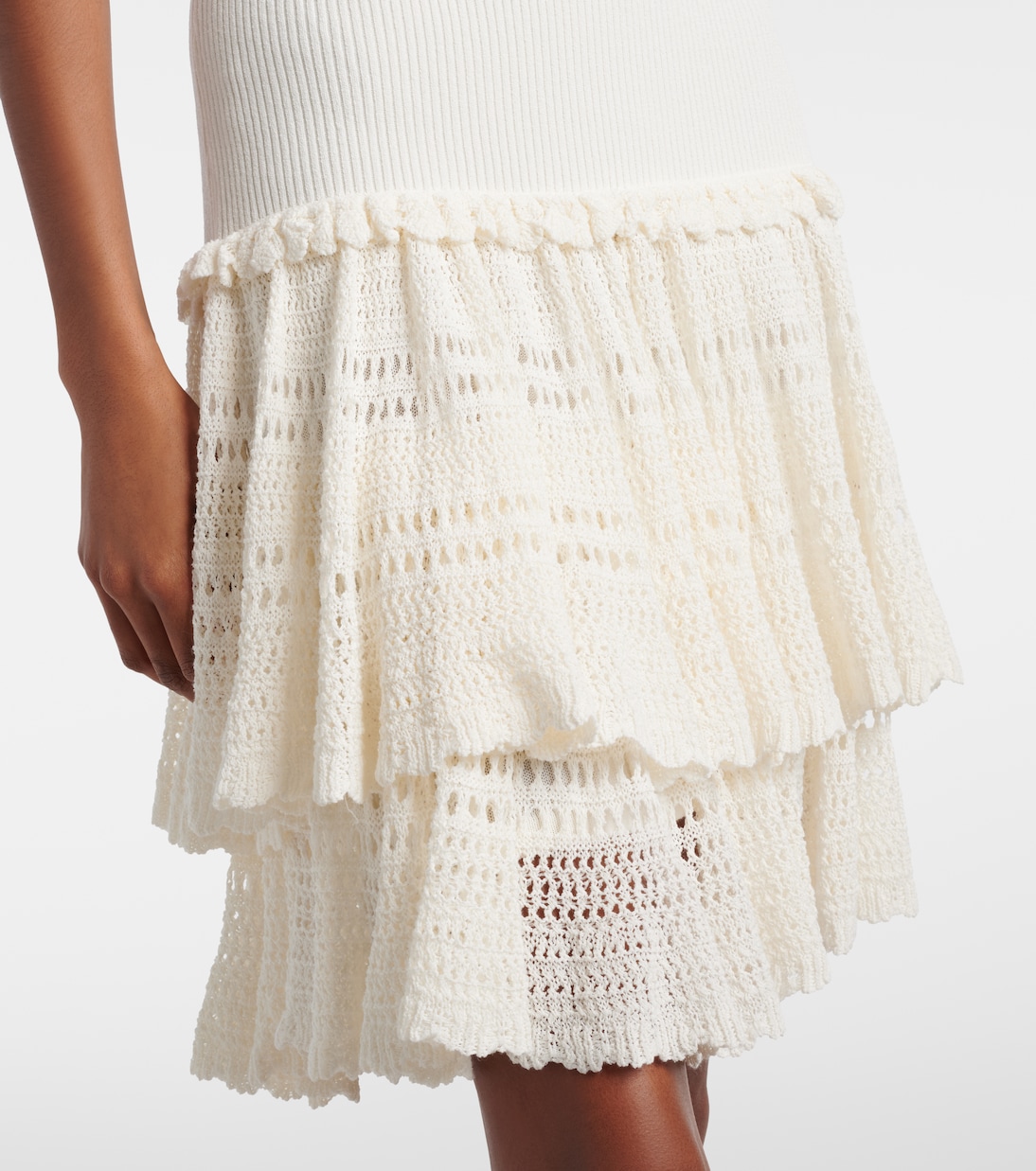 Vestido corto acanalado de croché | Polo Ralph Lauren