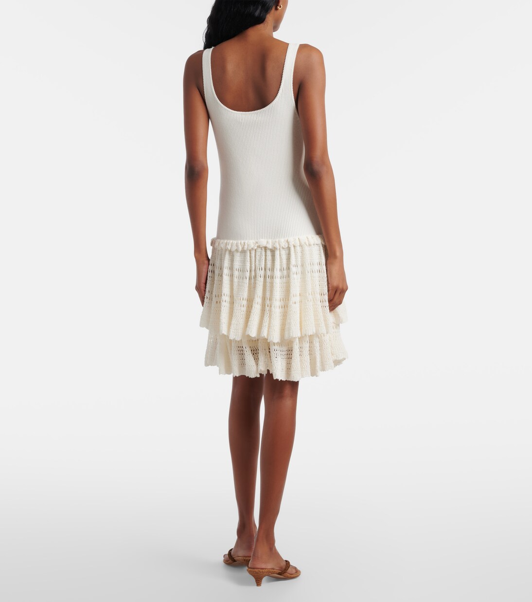 Vestido corto acanalado de croché | Polo Ralph Lauren