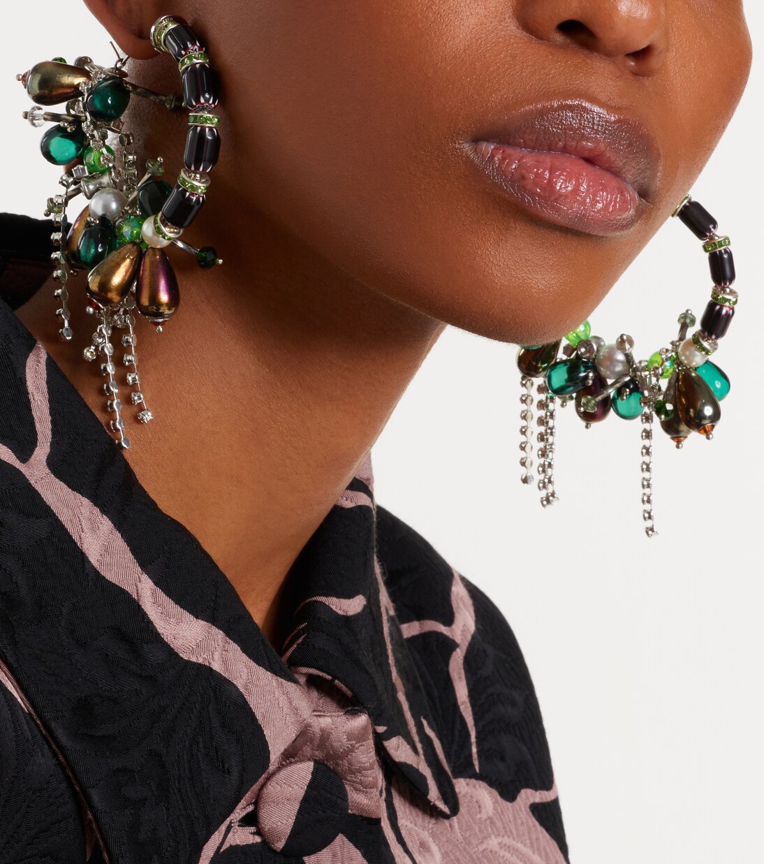 Embellished hoop earrings | Dries Van Noten