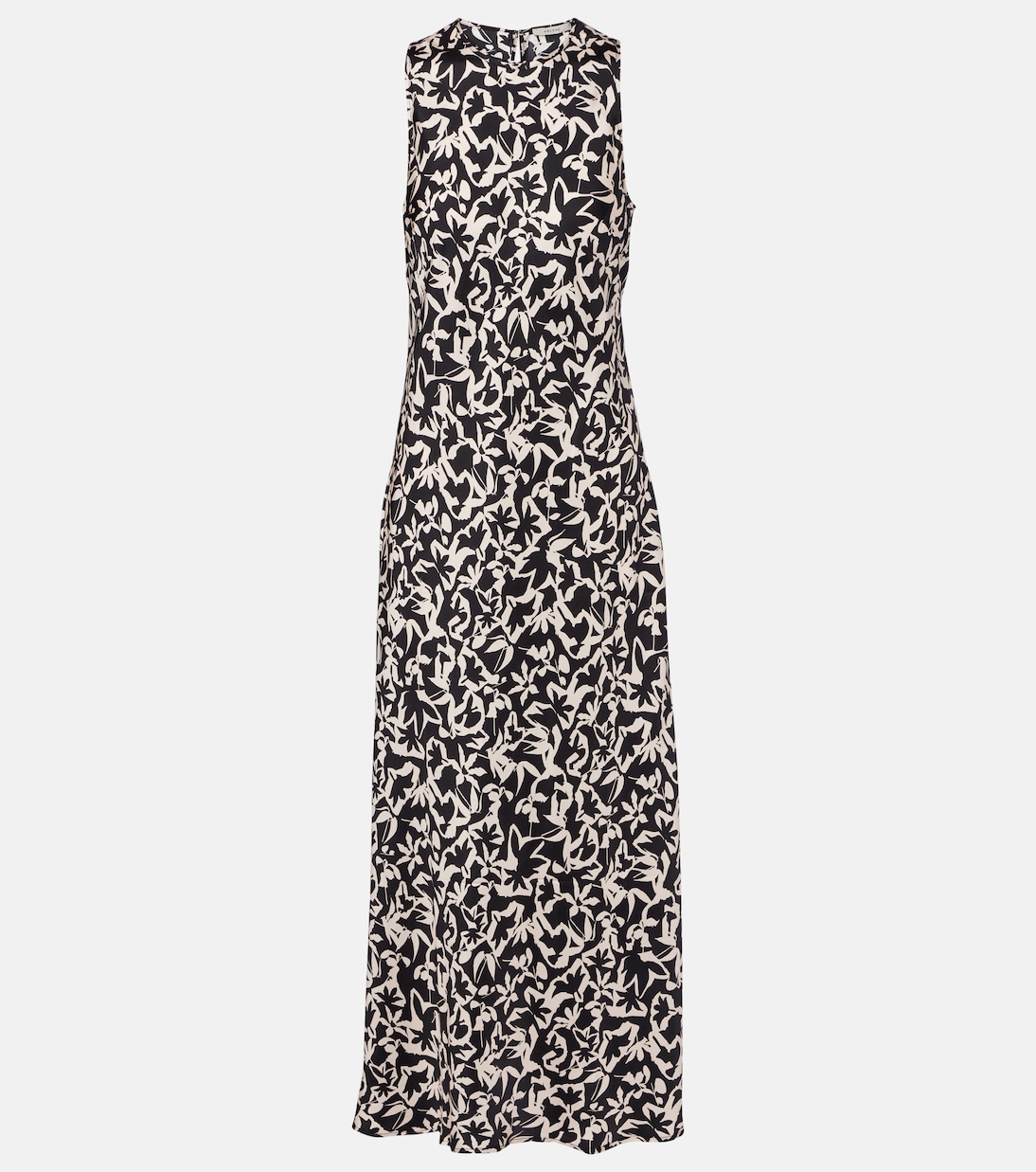 Valencia printed silk twill maxi dress | Asceno