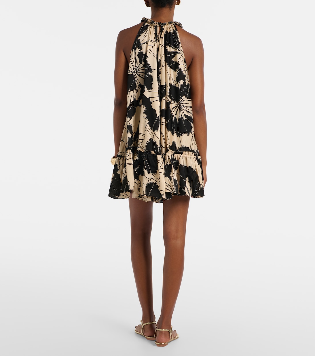 Cleo floral halterneck minidress | Poupette St Barth