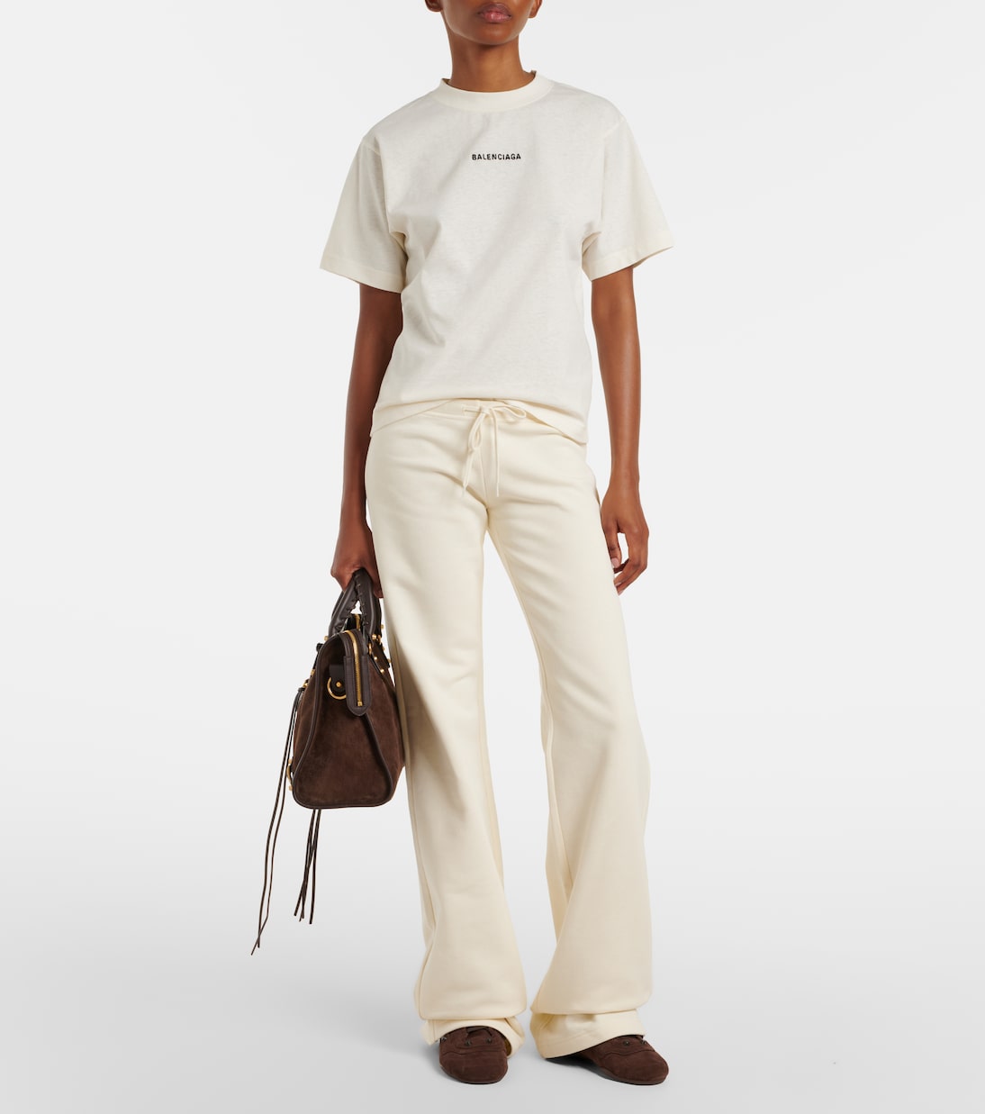 Tote Bag Le City Medium aus Veloursleder und Leder | Balenciaga