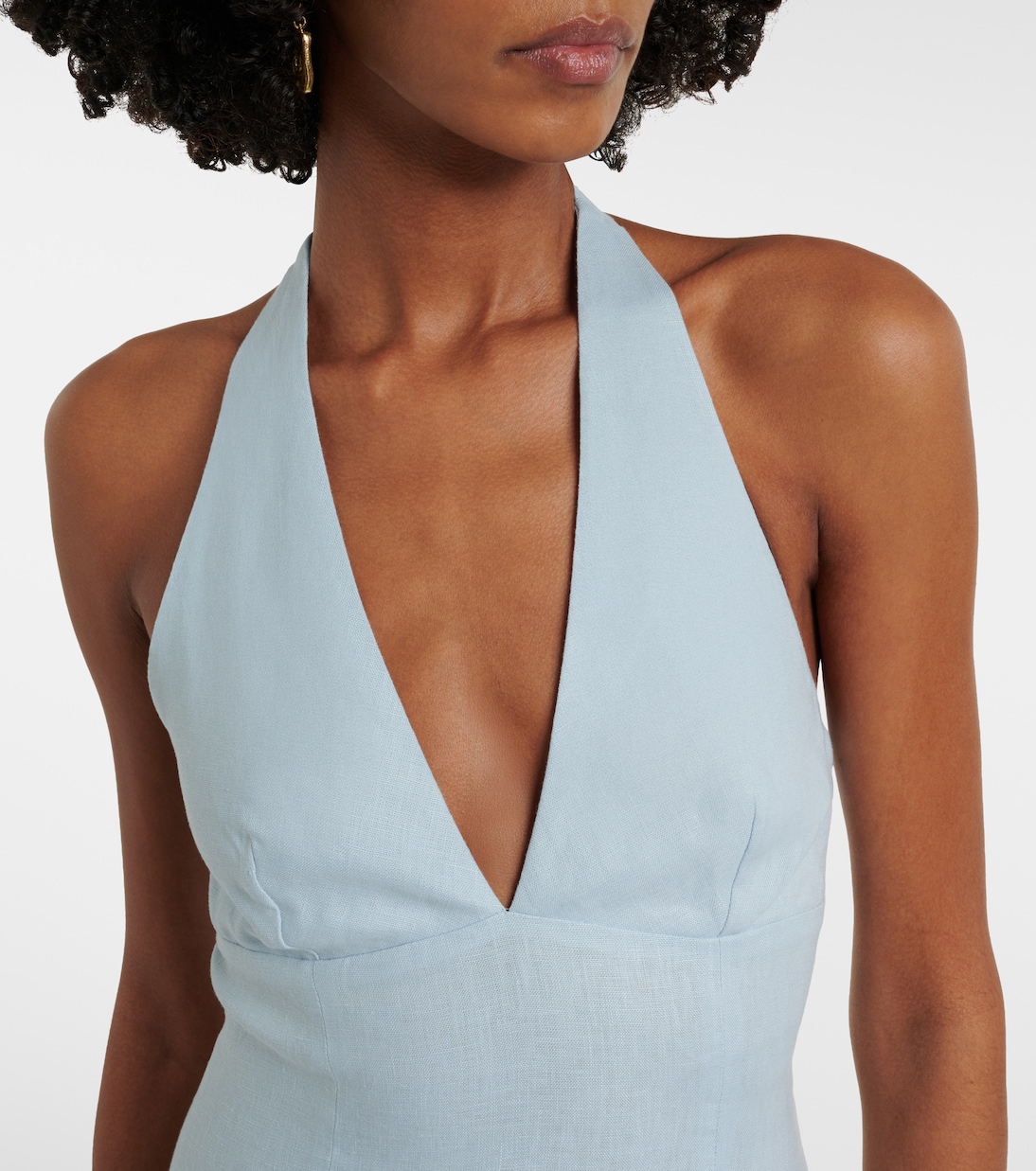 Marais shirred linen midi dress | Faithfull