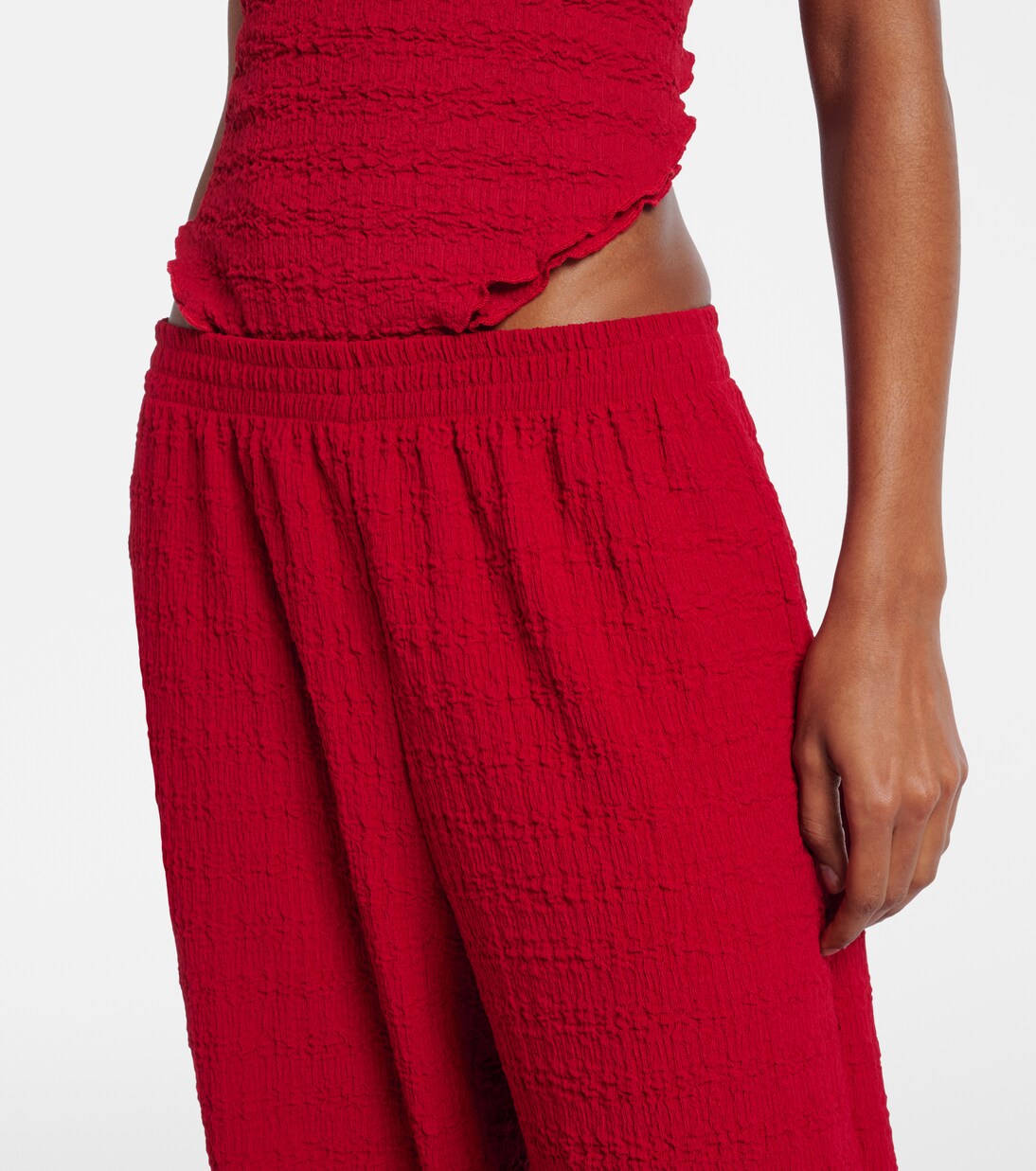 Mika seersucker wide-leg pants | Jade Swim