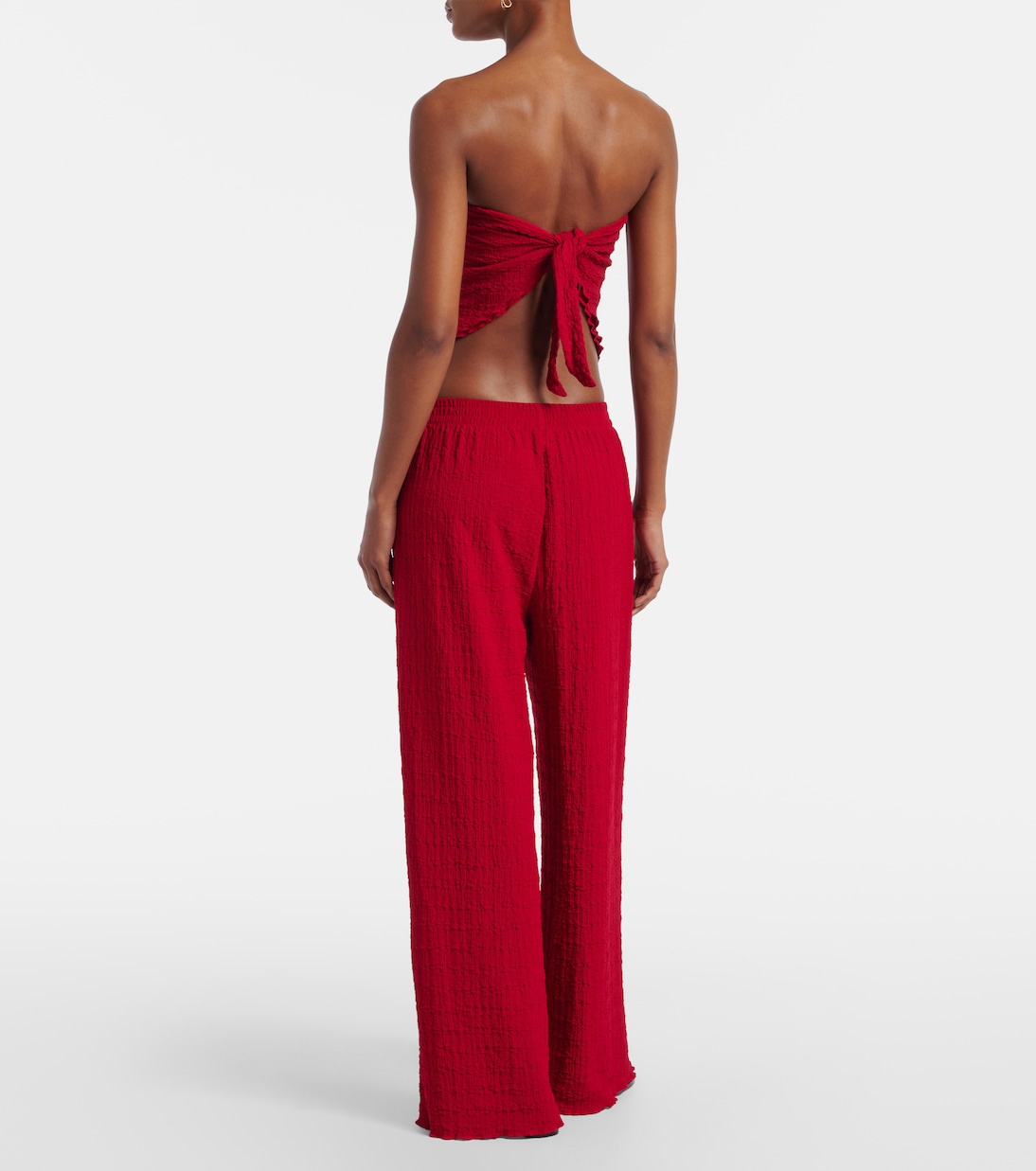 Mika seersucker wide-leg pants | Jade Swim