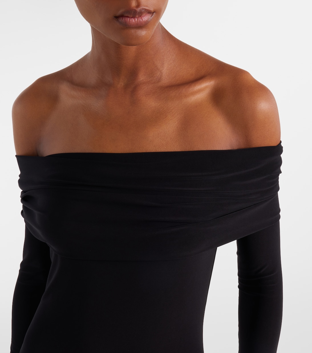 Off-Shoulder-Maxikleid aus Jersey | Norma Kamali