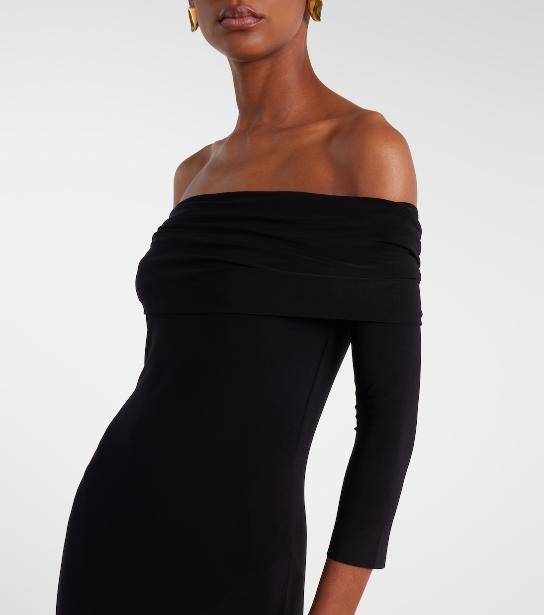 Off-Shoulder-Maxikleid aus Jersey | Norma Kamali