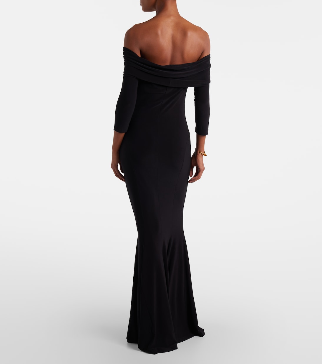 Off-Shoulder-Maxikleid aus Jersey | Norma Kamali
