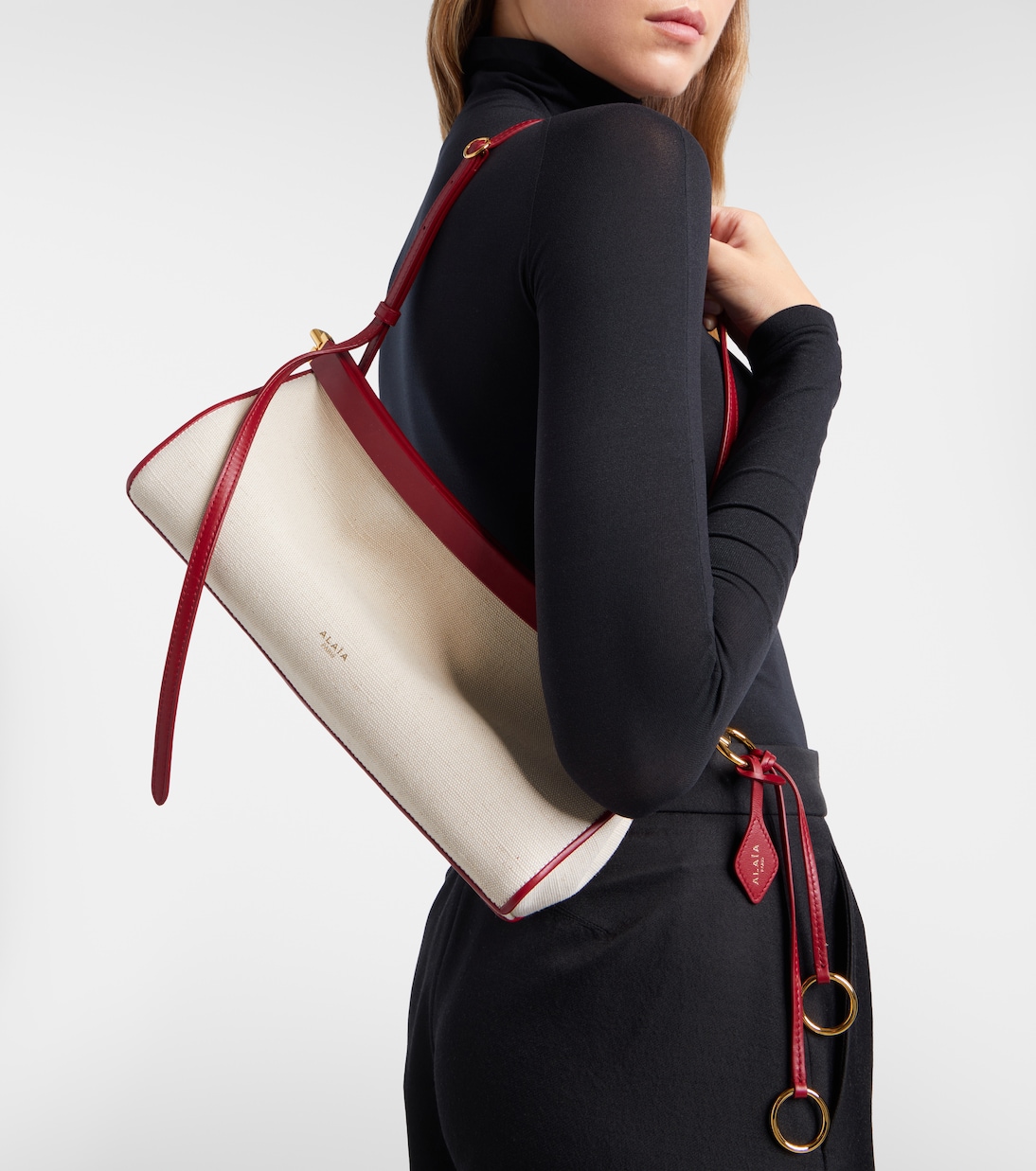 Le Click Medium canvas shoulder bag | Alaïa