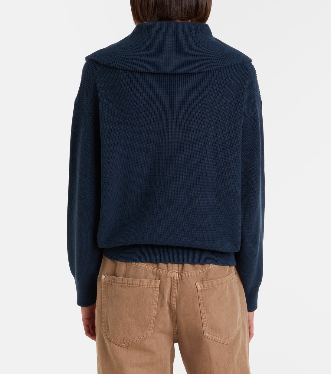 Monili cotton half-zip sweater | Brunello Cucinelli