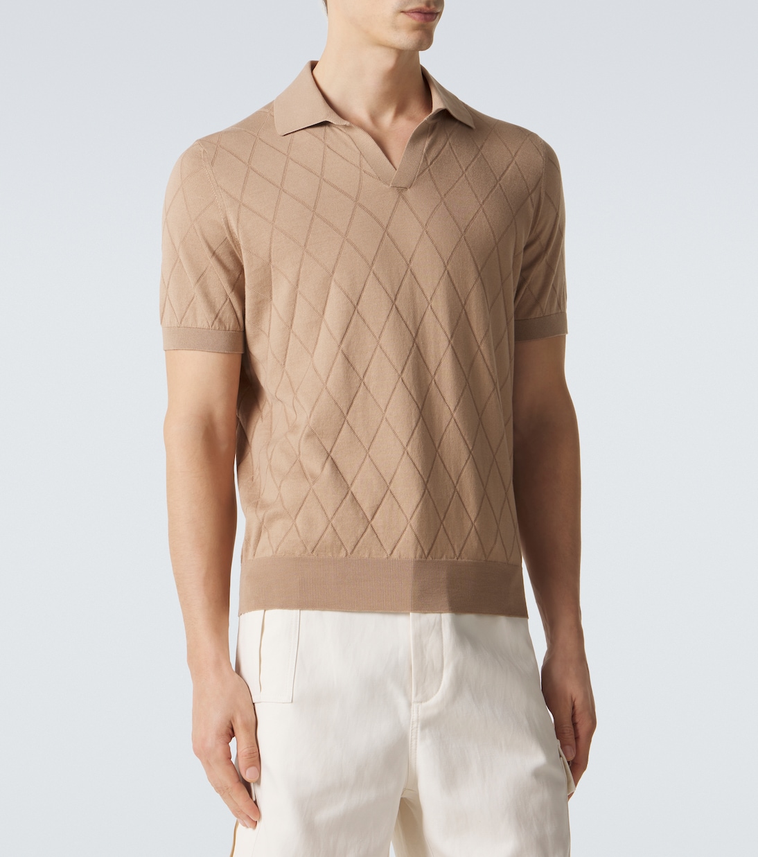 Knitted cotton polo shirt | Brunello Cucinelli