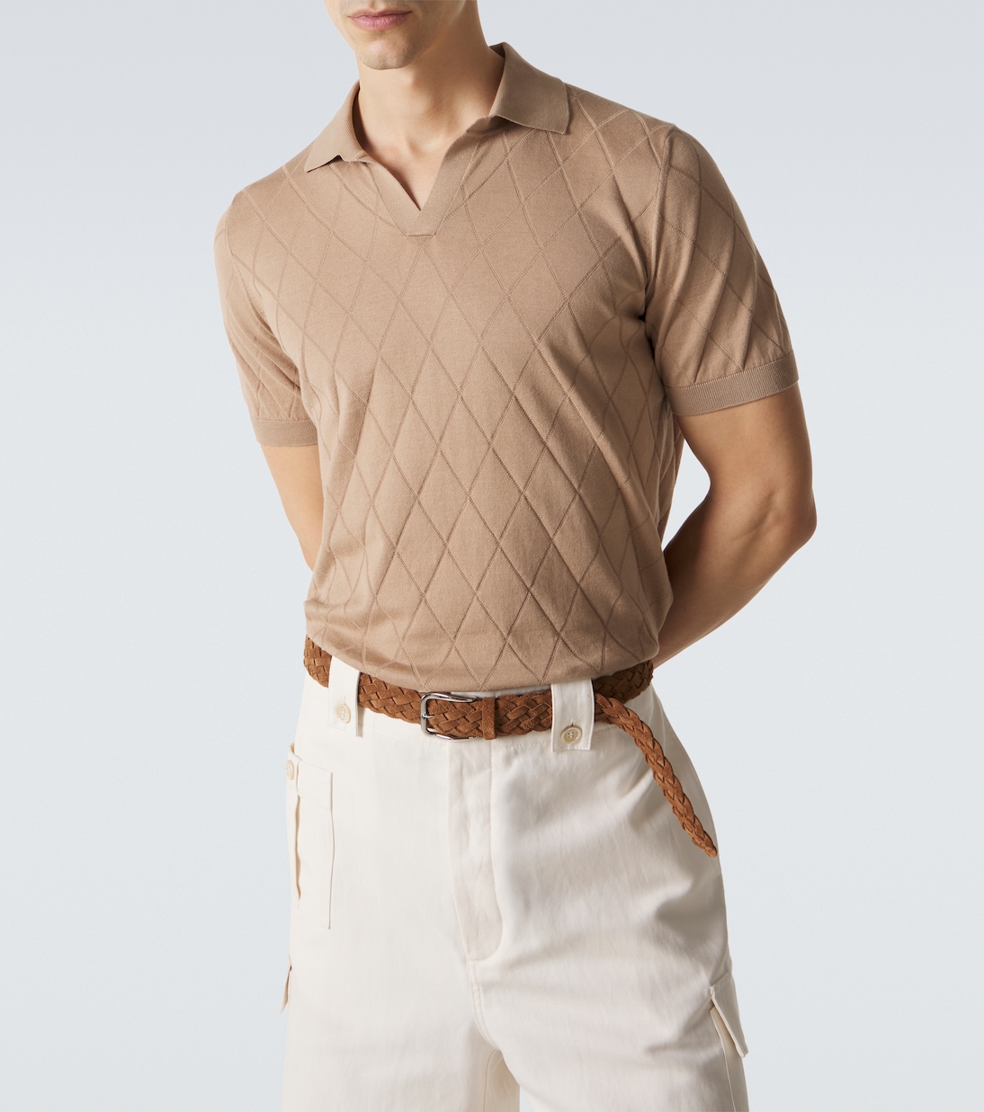 Knitted cotton polo shirt | Brunello Cucinelli