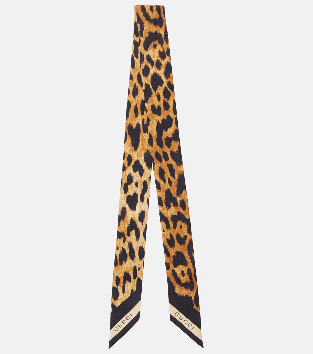 Foulard en soie à imprimé léopard | Gucci