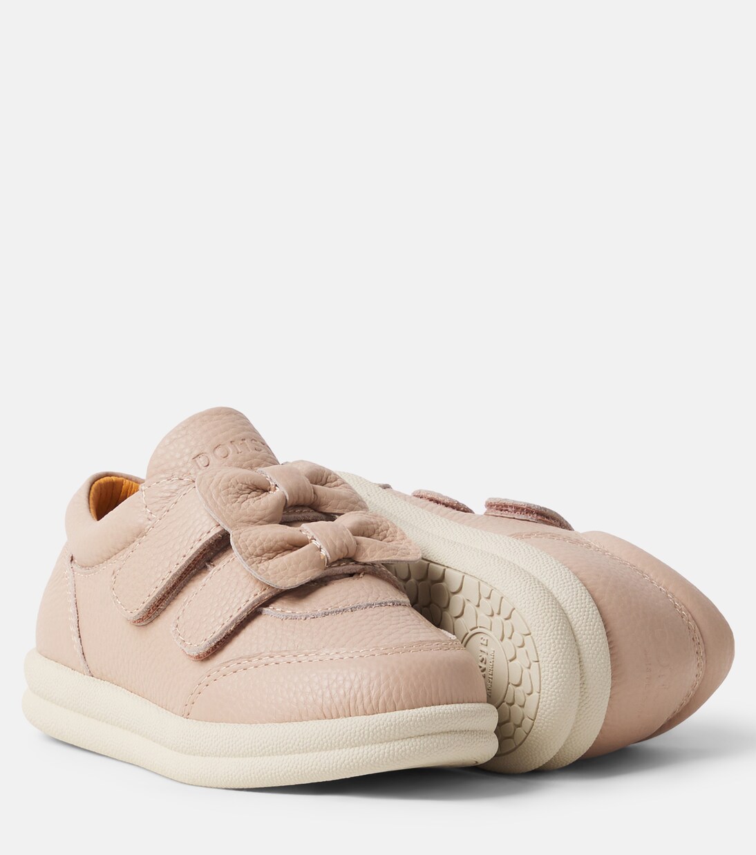 Loena bow-detail leather sneakers | Donsje