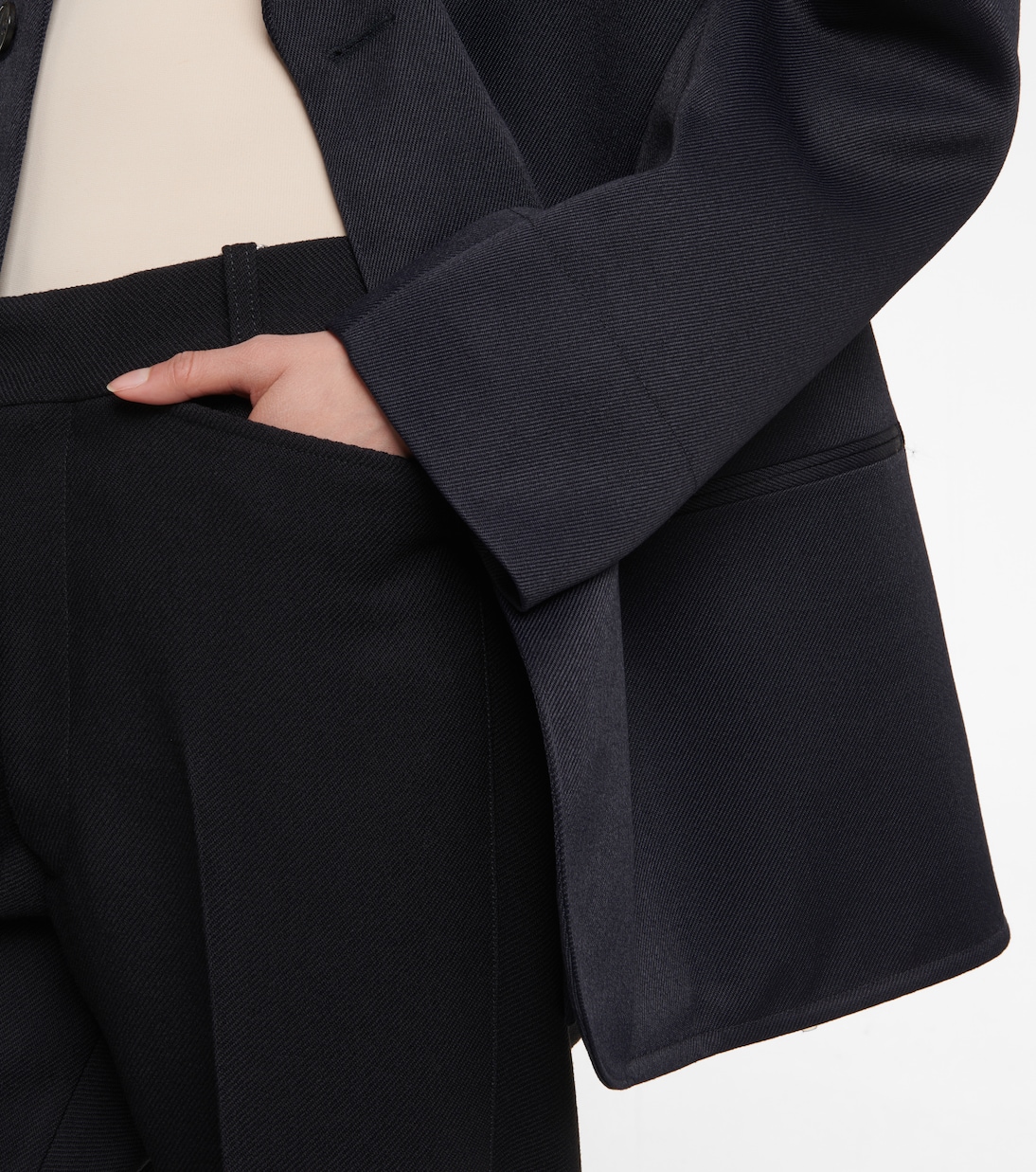 High-Rise-Hose aus Schurwolle | Maison Margiela