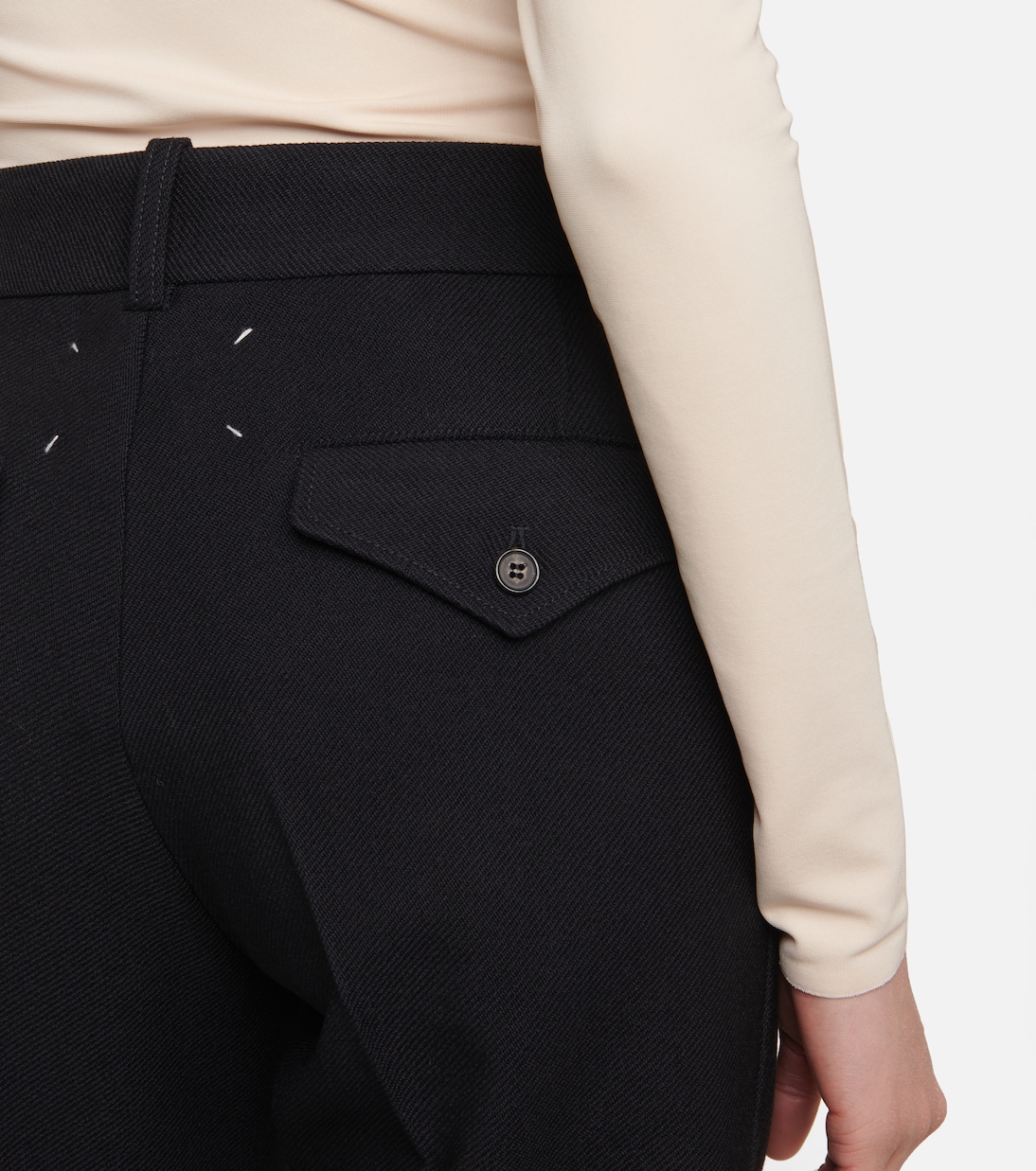 High-Rise-Hose aus Schurwolle | Maison Margiela