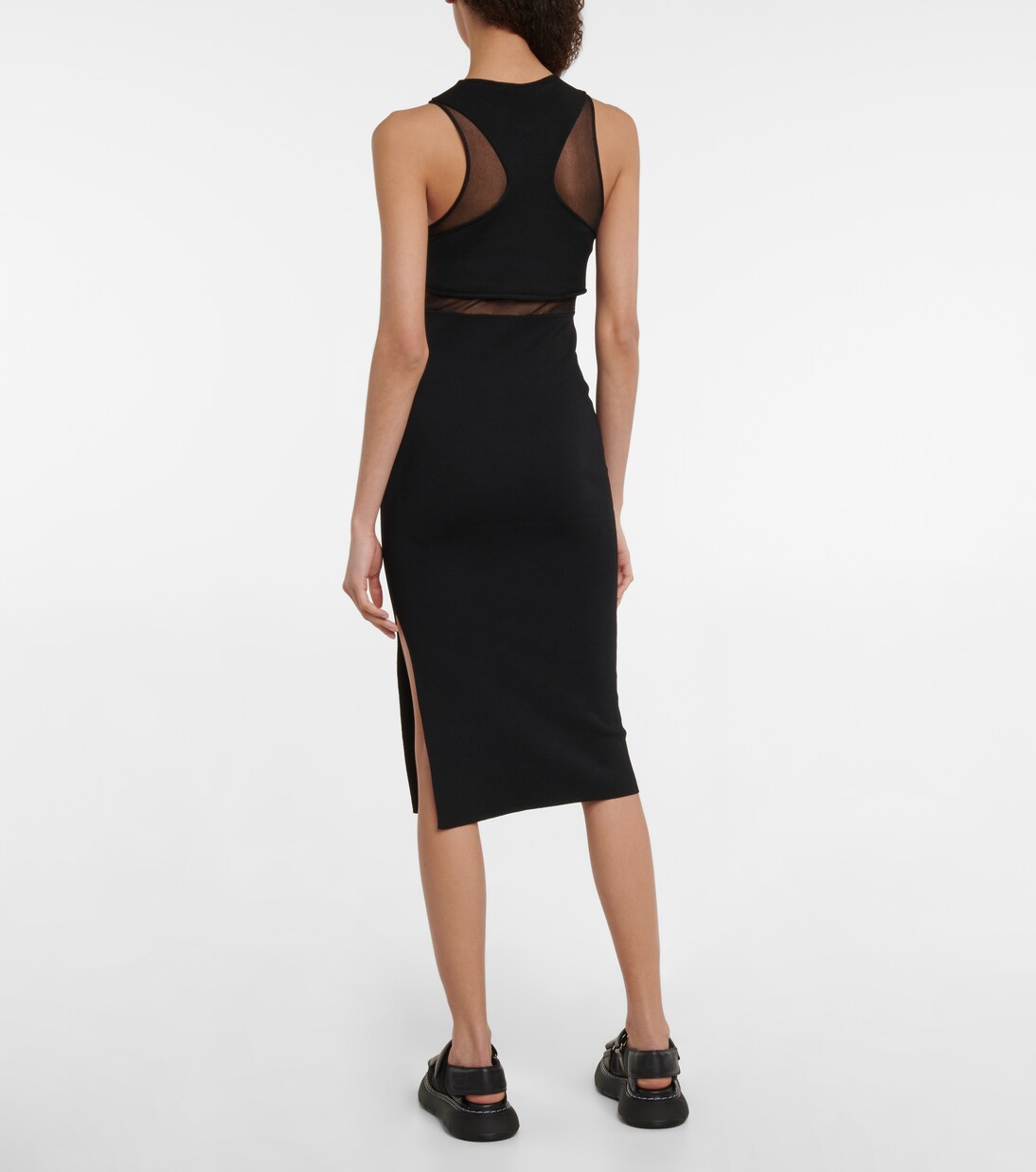 Midikleid aus Jersey und Mesh | Stella McCartney