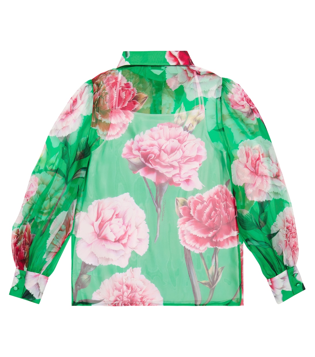 Floral silk chiffon shirt | Dolce&Gabbana Kids