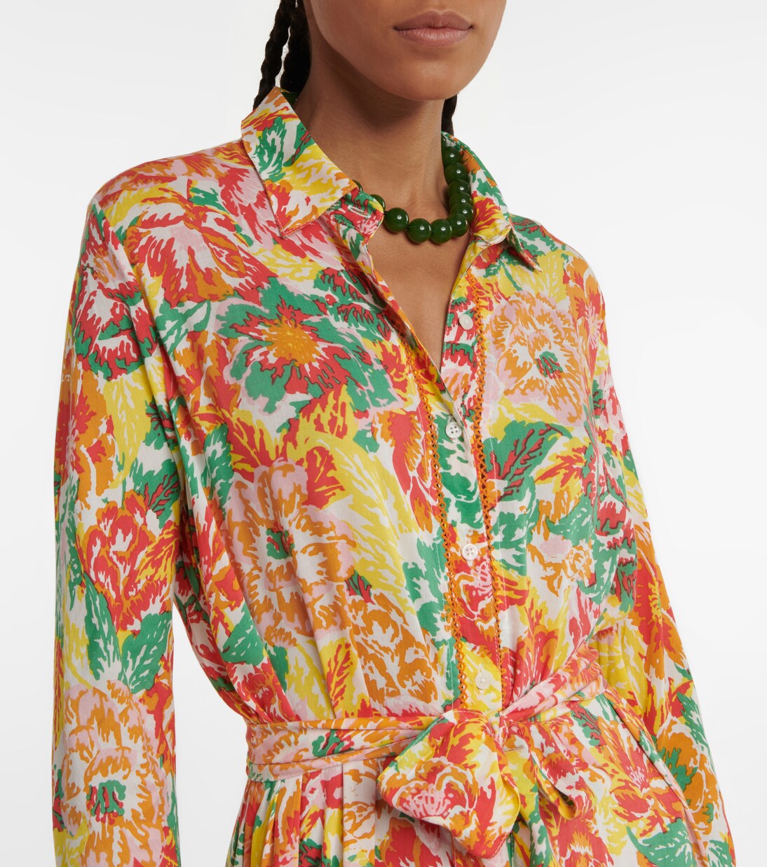 Robe chemise Kimi à fleurs | Poupette St Barth